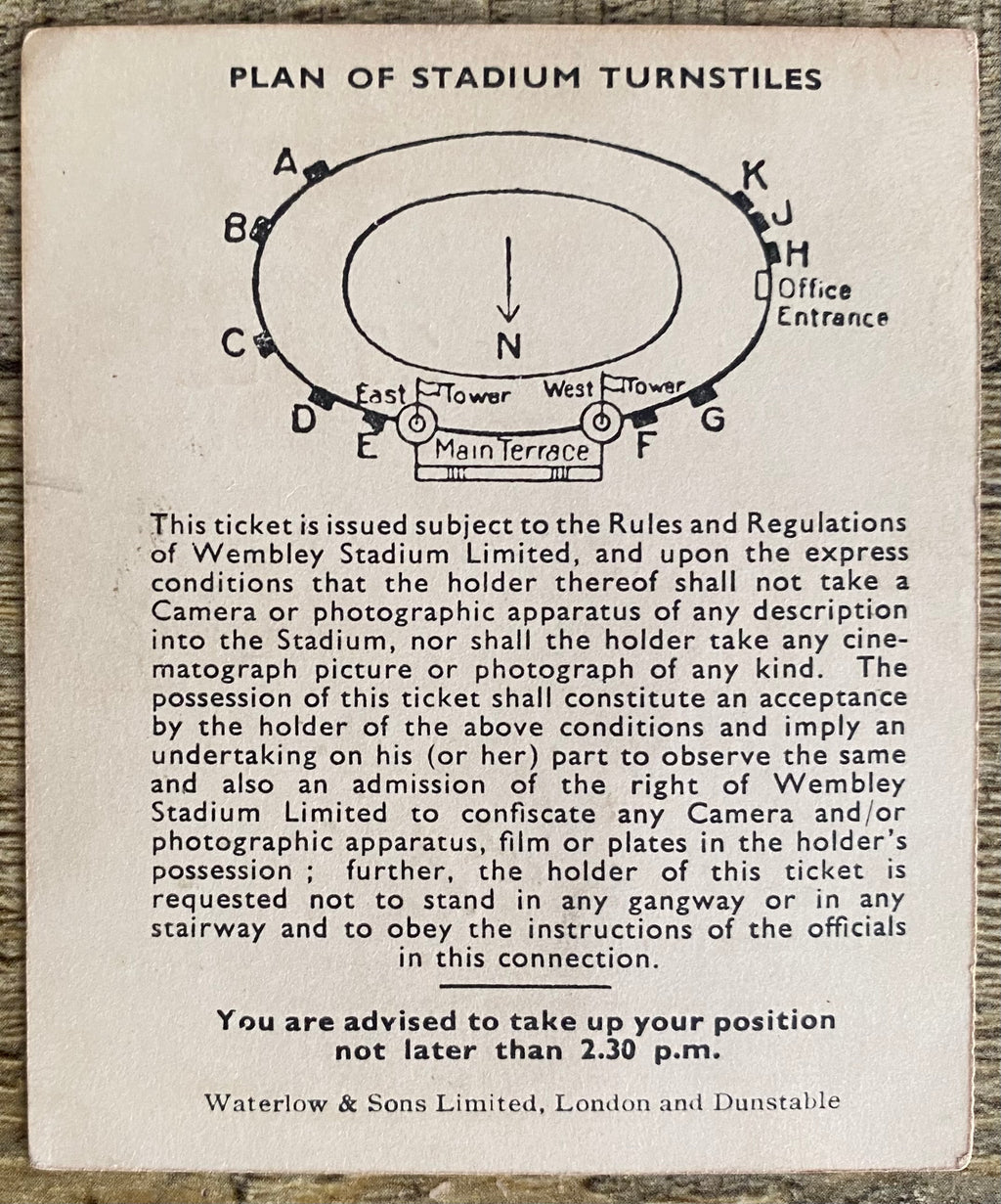 1955 ORIGINAL FA CUP FINAL TICKET NEWCASTLE UNITED V MANCHESTER CITY