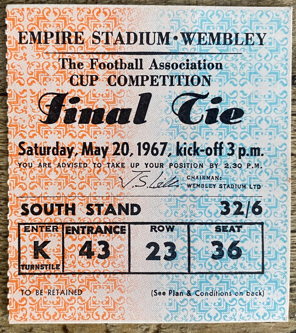 1967 ORIGINAL FA CUP FINAL TICKET TOTTENHAM HOTSPUR V CHELSEA