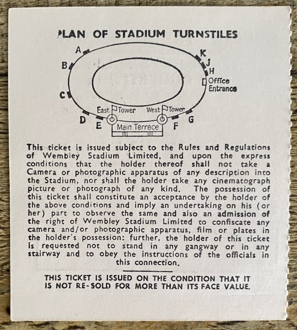1967 ORIGINAL FA CUP FINAL TICKET TOTTENHAM HOTSPUR V CHELSEA
