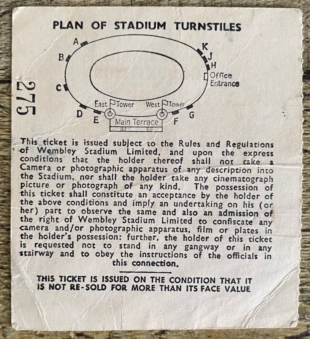 1967 ORIGINAL FA CUP FINAL TICKET TOTTENHAM HOTSPUR V CHELSEA