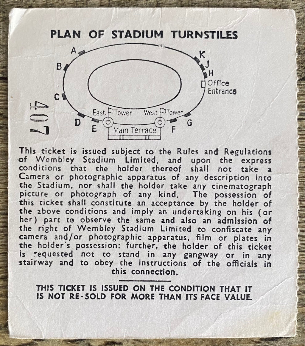 1967 ORIGINAL FA CUP FINAL TICKET TOTTENHAM HOTSPUR V CHELSEA