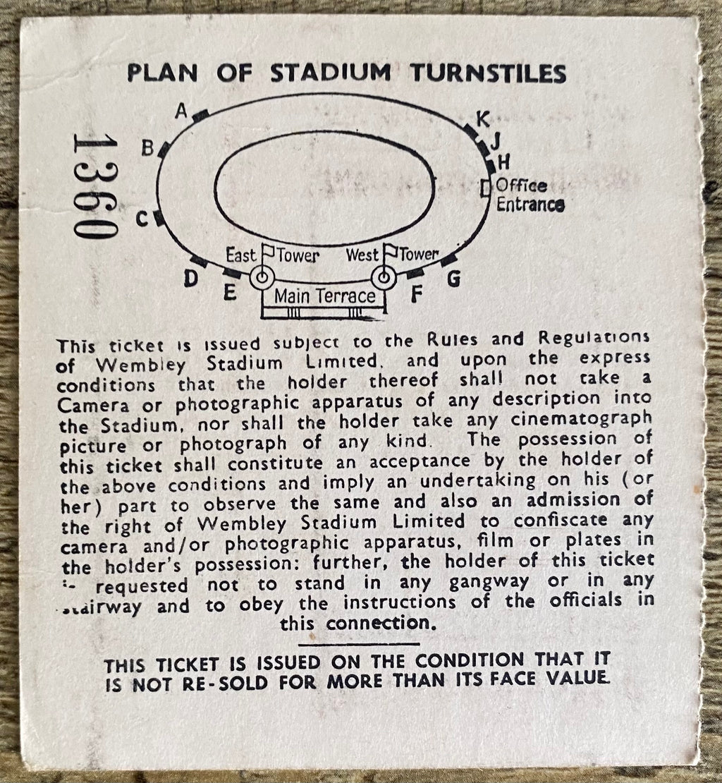 1967 ORIGINAL FA CUP FINAL TICKET TOTTENHAM HOTSPUR V CHELSEA