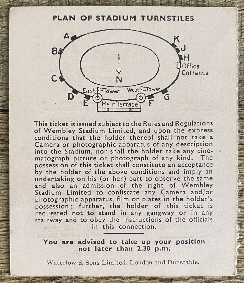 1951 ORIGINAL FA CUP FINAL TICKET NEWCASTLE UNITED V BLACKPOOL