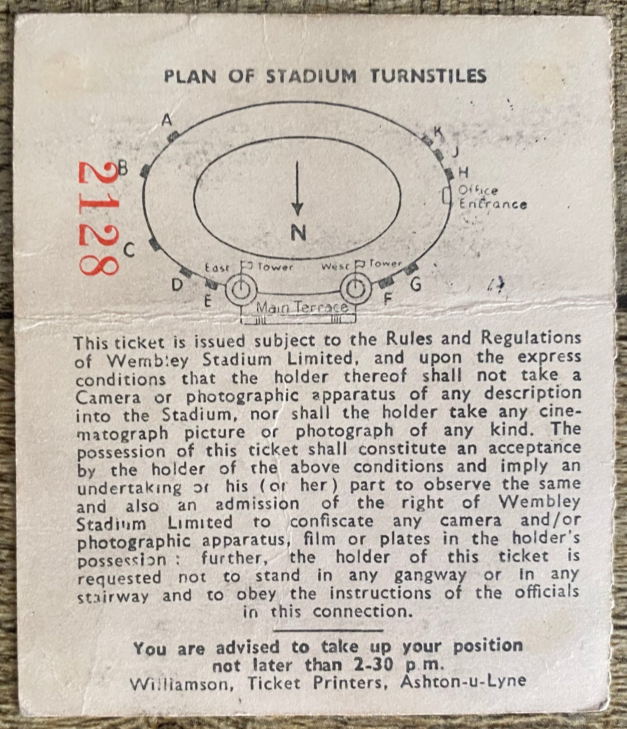1963 ORIGINAL FA CUP FINAL TICKET MANCHESTER UNITED V LEICESTER CITY