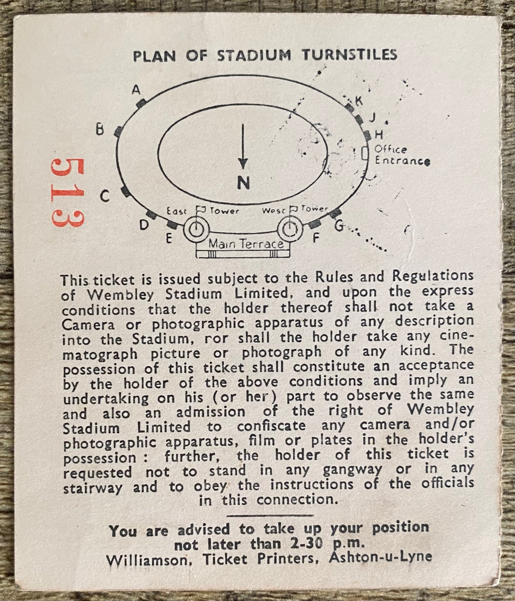 1963 ORIGINAL FA CUP FINAL TICKET MANCHESTER UNITED V LEICESTER CITY
