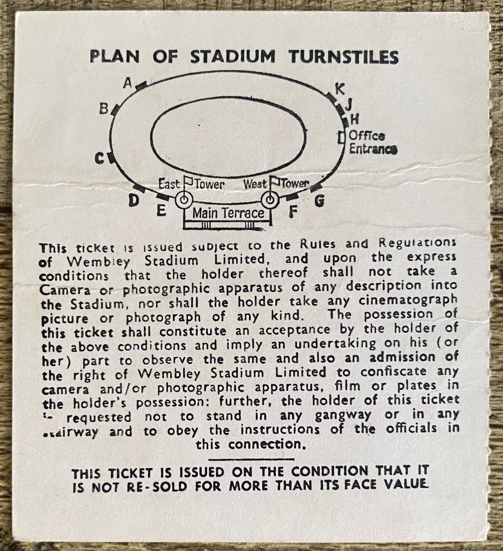 1966 ORIGINAL FA CUP FINAL TICKET SHEFFIELD WEDNESDAY V EVERTON