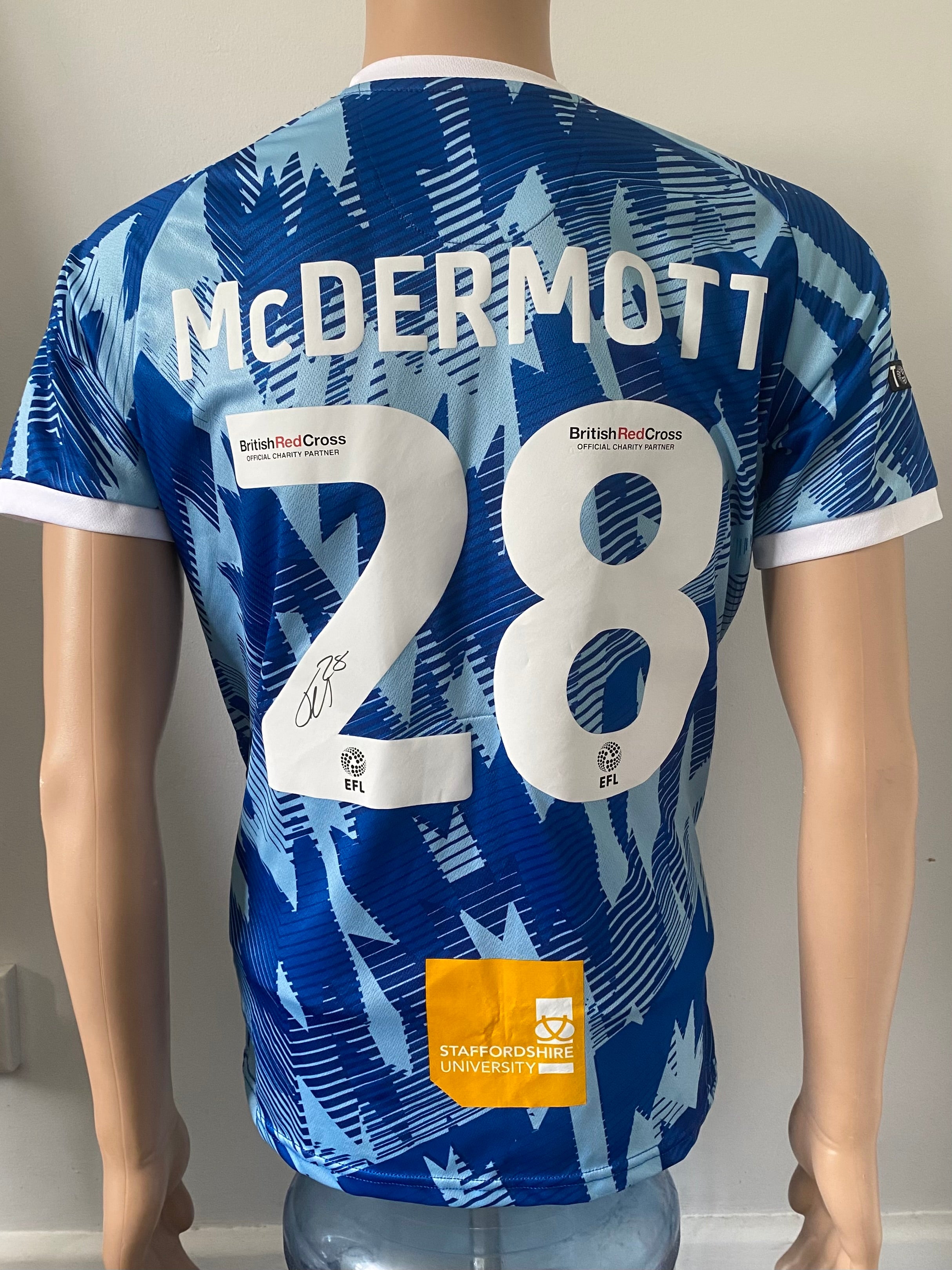 2022/23 PORT VALE MATCH WORN AWAY SHIRT (McDERMOTT #28 V EXETER CITY 06/08/22)