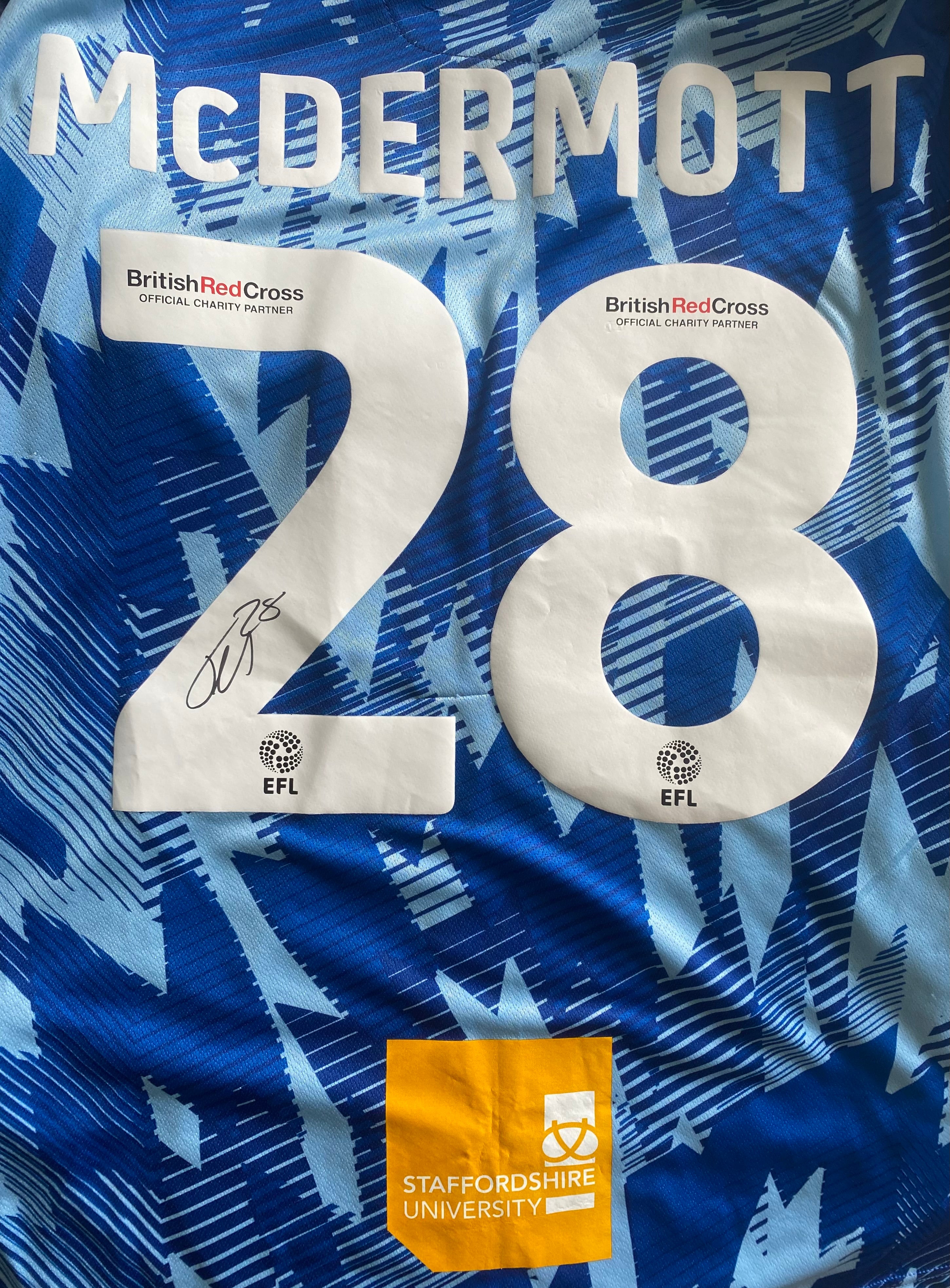 2022/23 PORT VALE MATCH WORN AWAY SHIRT (McDERMOTT #28 V EXETER CITY 06/08/22)