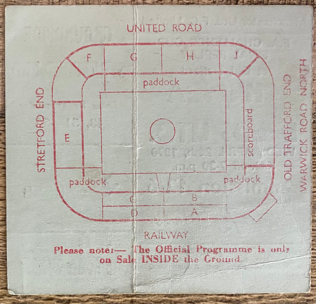 1970 ORIGINAL FA CUP FINAL REPLAY TICKET CHELSEA V LEEDS UNITED @ OLD TRAFFORD