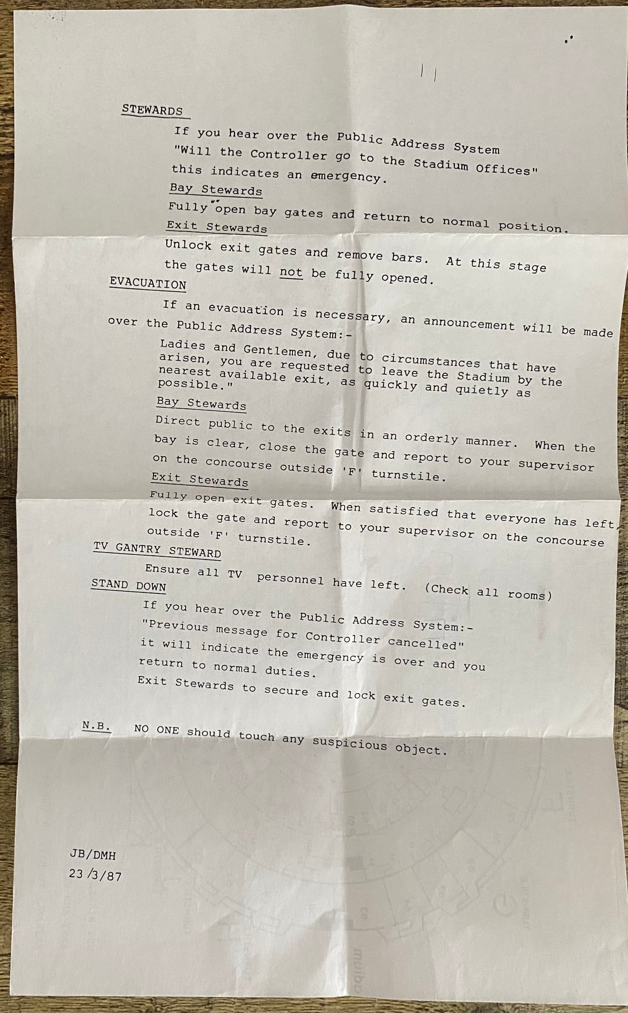 1987 ORIGINAL FA CUP FINAL REPLAY STEWARDS TICKET COVENTRY CITY V TOTTENHAM HOTSPUR