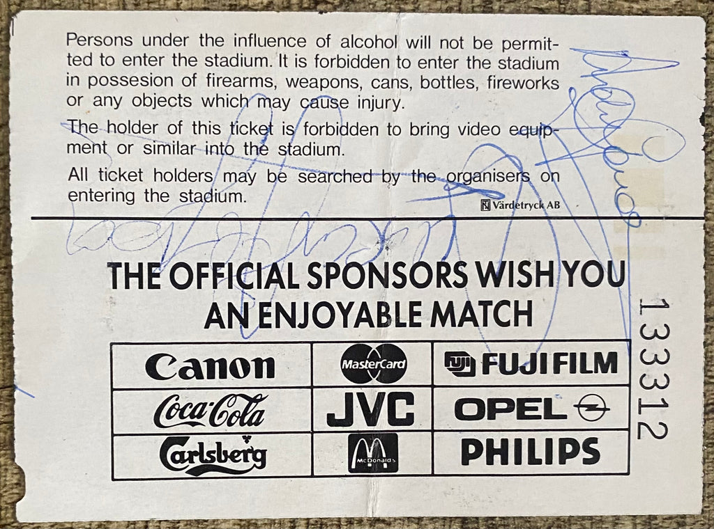 1992 ORIGINAL EURO 92 TICKET SCOTLAND V C.I.S @ NORRKOPING