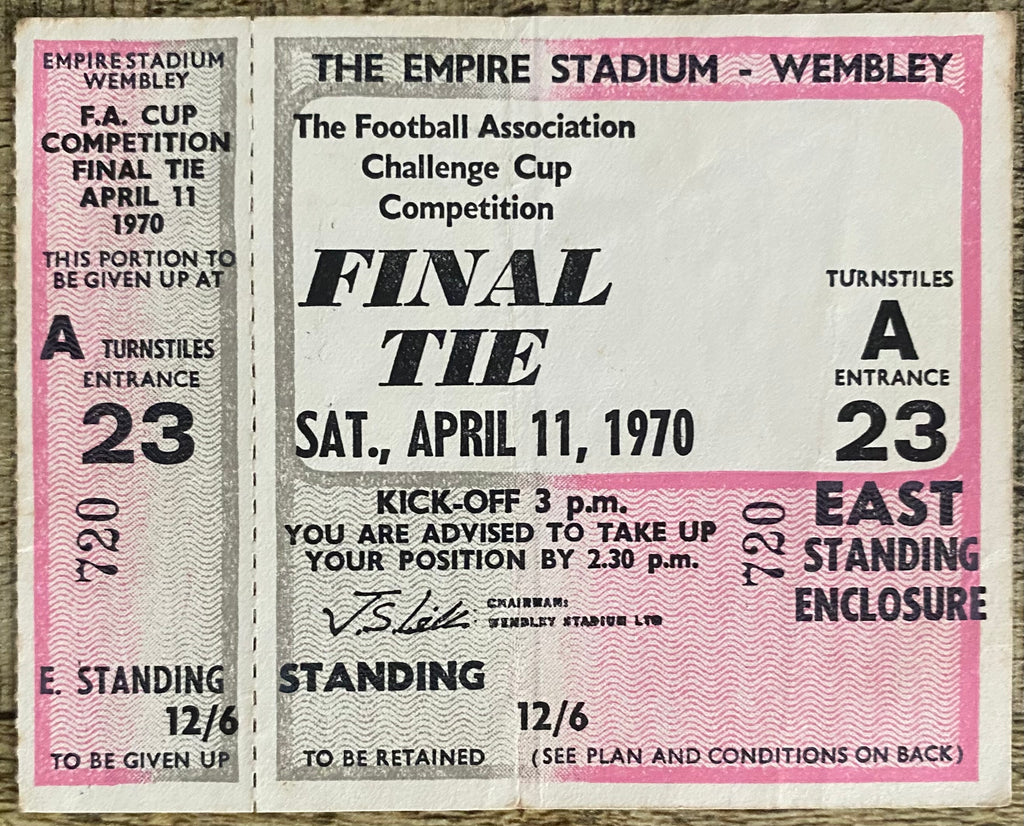 1970 ORIGINAL FA CUP FINAL UNUSED TICKET CHELSEA V LEEDS UNITED