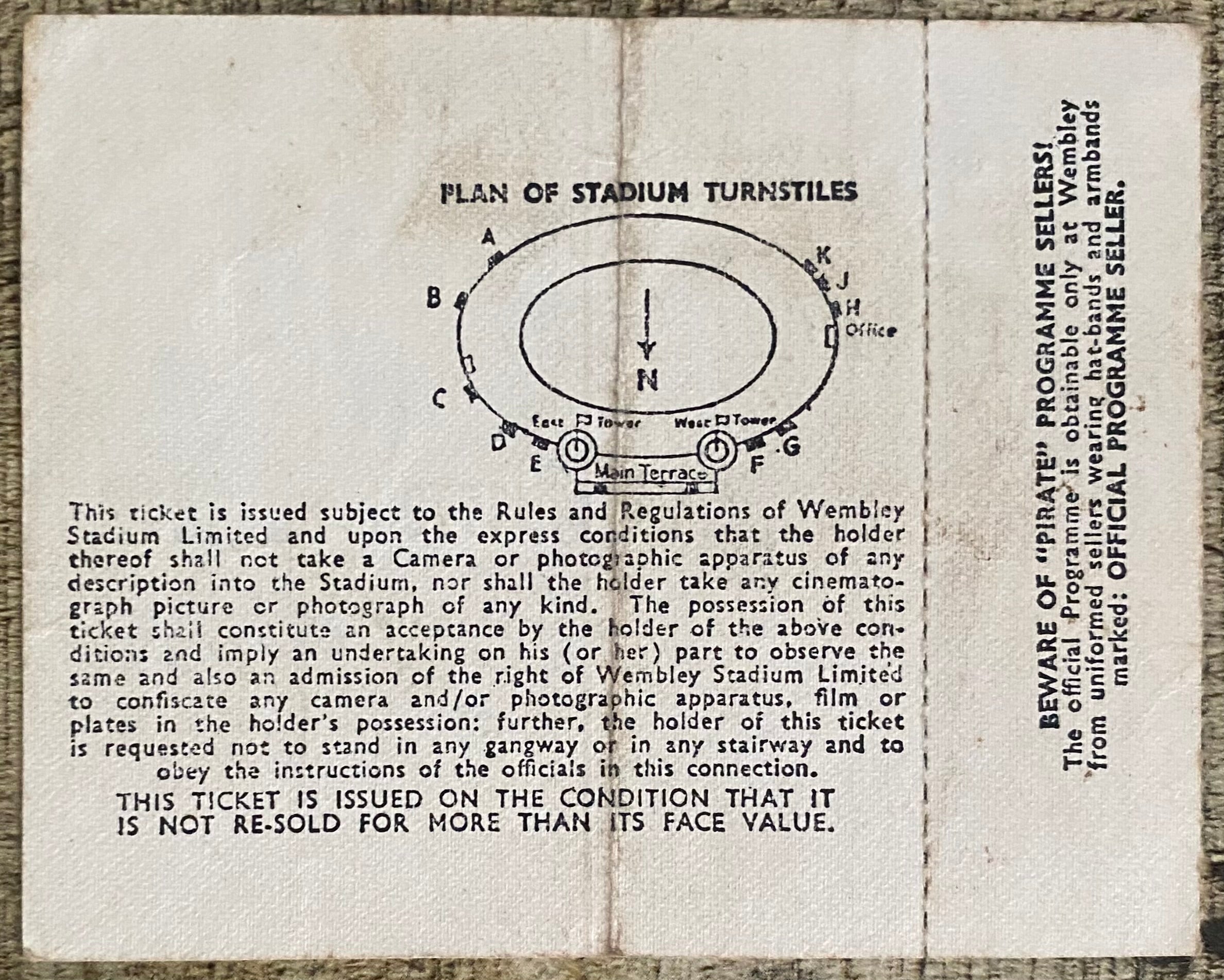 1970 ORIGINAL FA CUP FINAL UNUSED TICKET CHELSEA V LEEDS UNITED