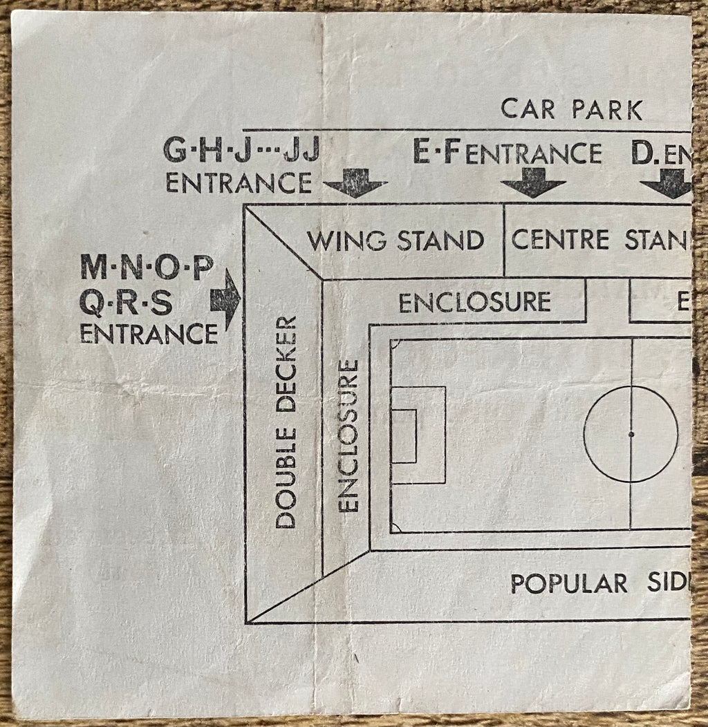 1964/65 ORIGINAL FA CUP 6TH ROUND TICKET LEICESTER CITY V LIVERPOOL