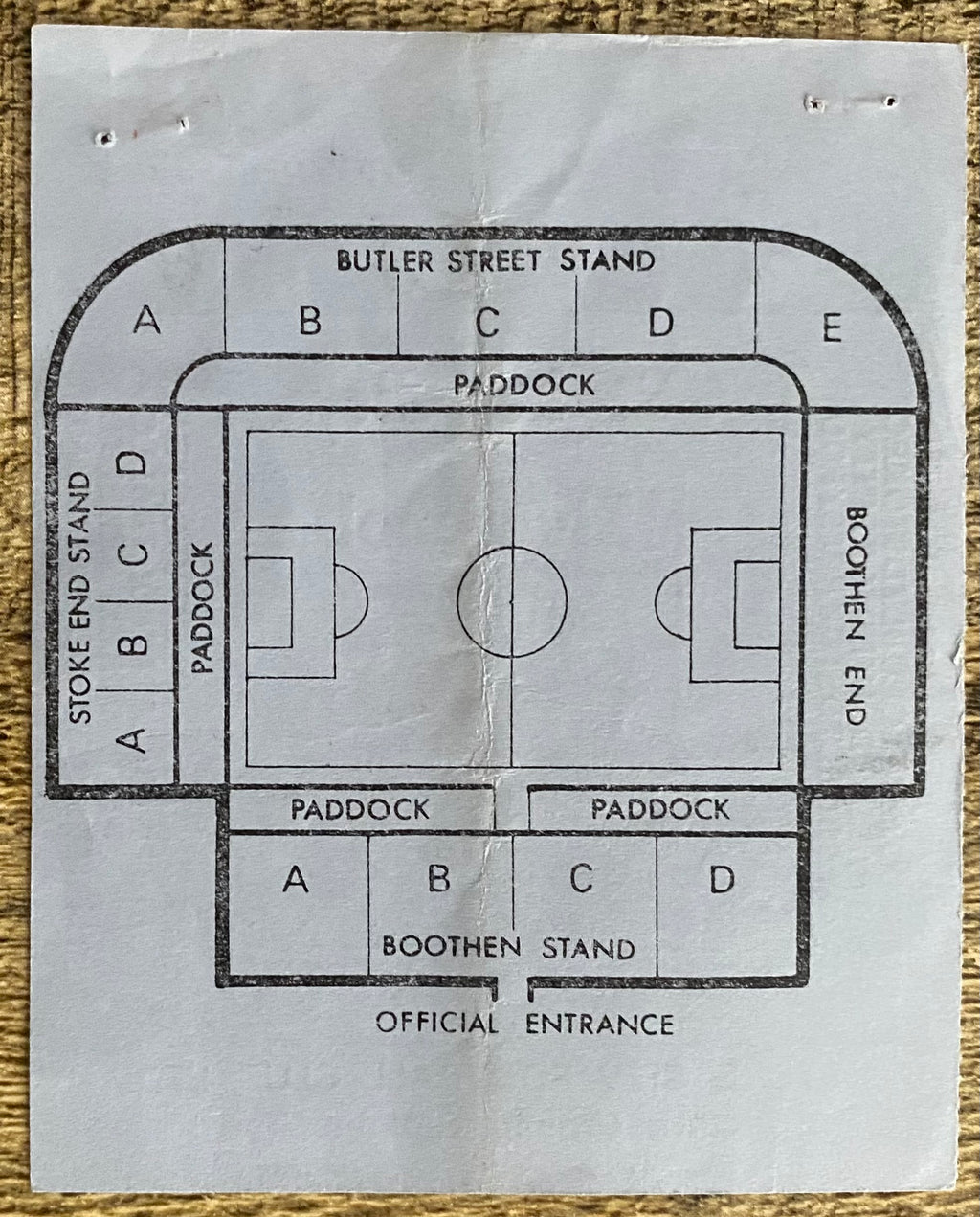 1980/81 ORIGINAL DIVISION ONE TICKET STOKE CITY V LIVERPOOL