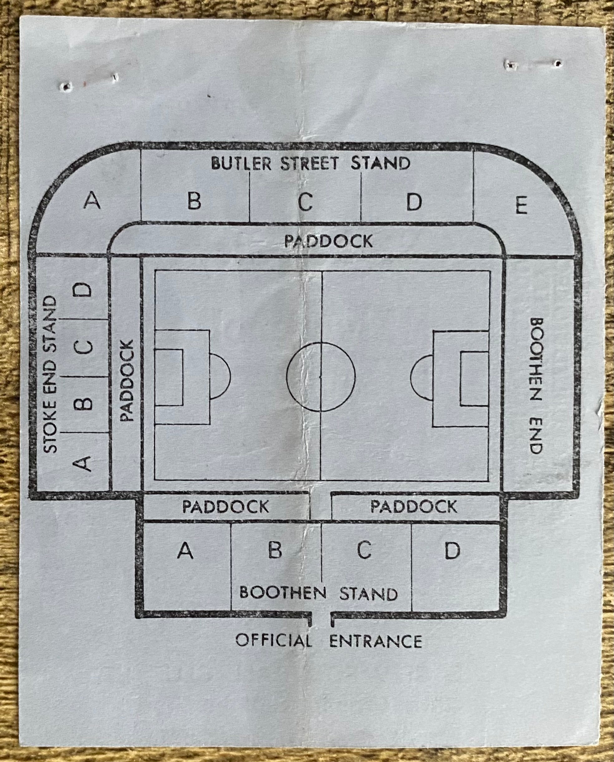 1980/81 ORIGINAL DIVISION ONE TICKET STOKE CITY V LIVERPOOL