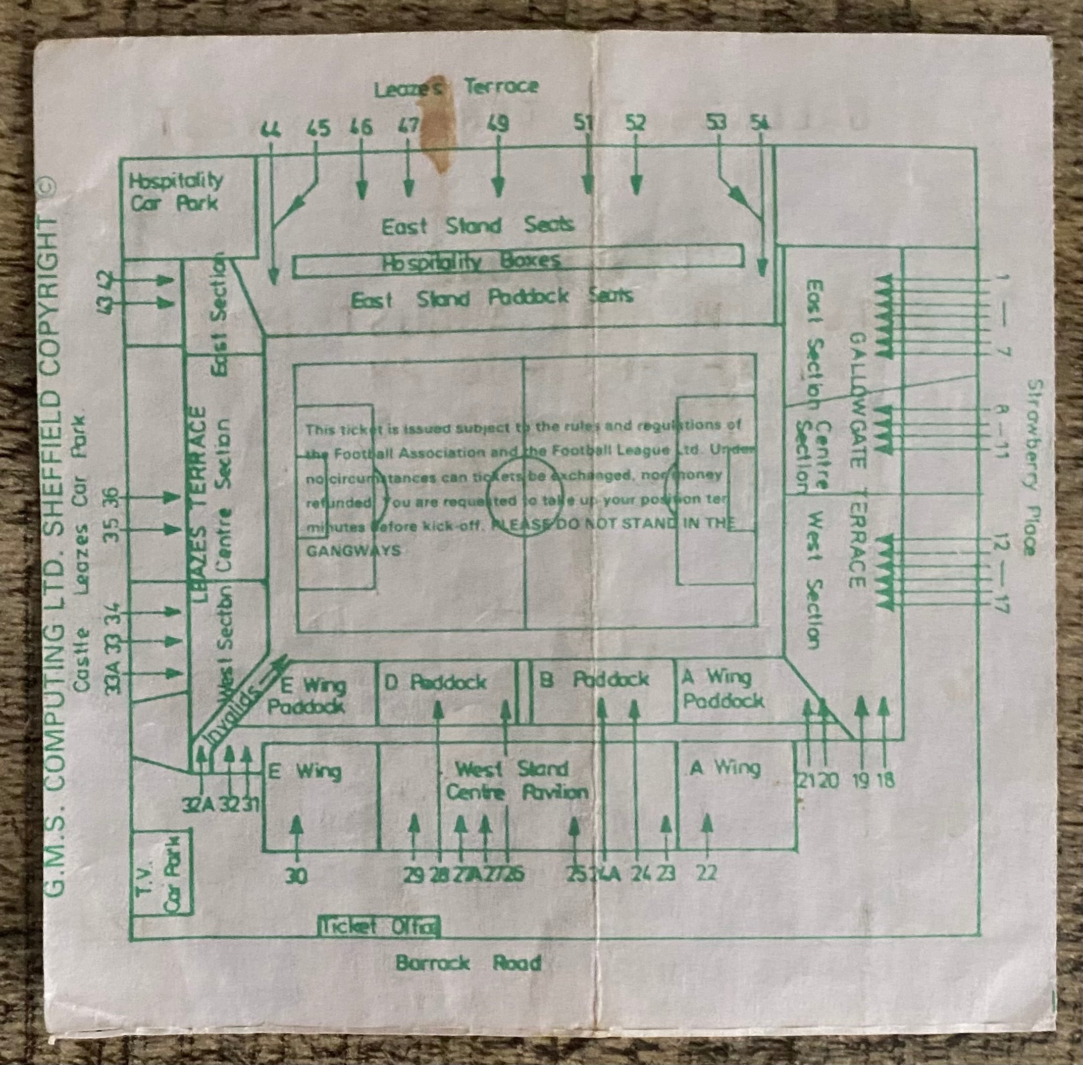 1986/87 ORIGINAL DIVISION ONE TICKET NEWCASTLE UNITED V LIVERPOOL