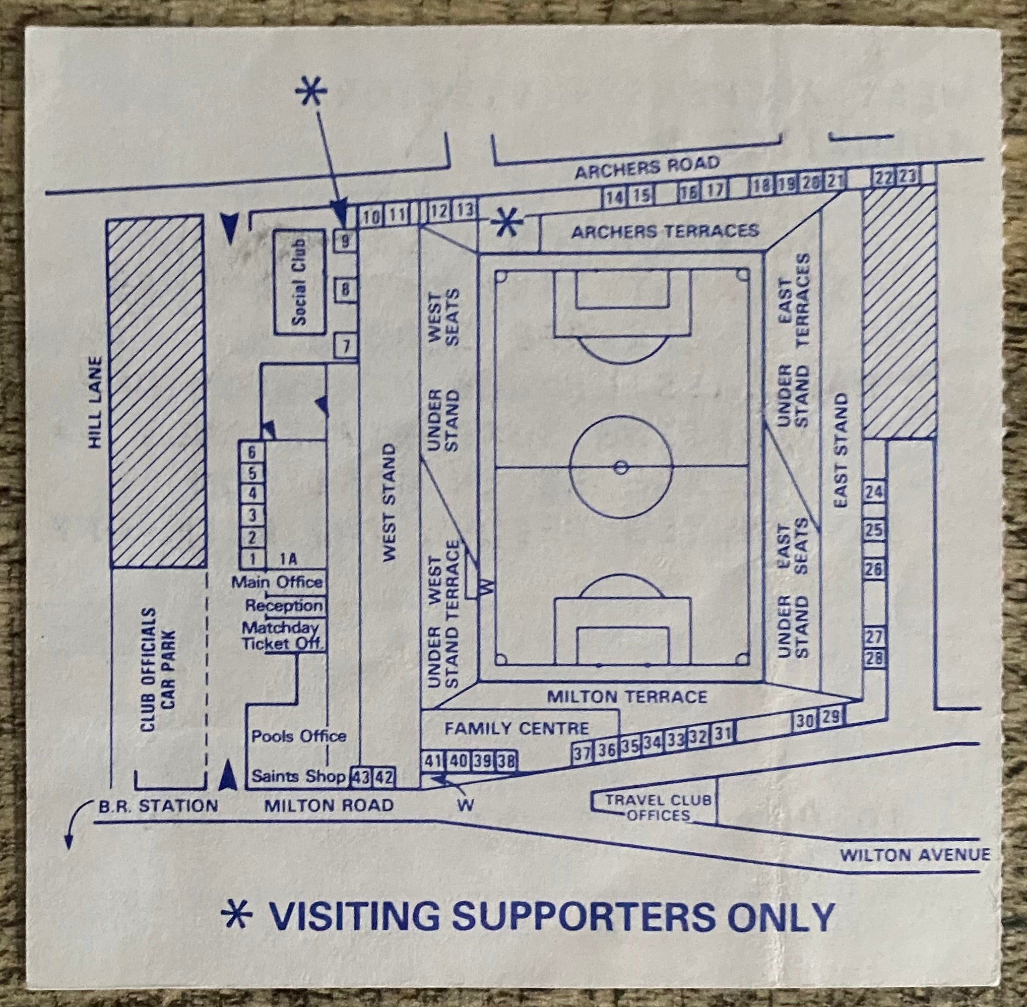 1989/90 ORIGINAL DIVISION ONE TICKET SOUTHAMPTON V LIVERPOOL