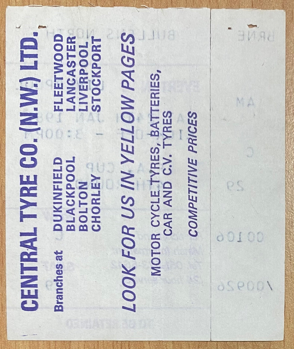 1980/81 ORIGINAL FA CUP 4TH ROUND TICKET EVERTON V LIVERPOOL