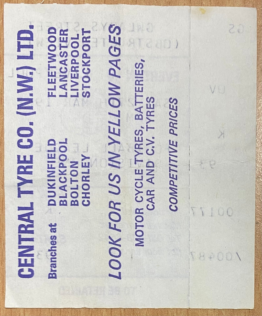 1981/82 ORIGINAL DIVISION ONE TICKET EVERTON V LIVERPOOL