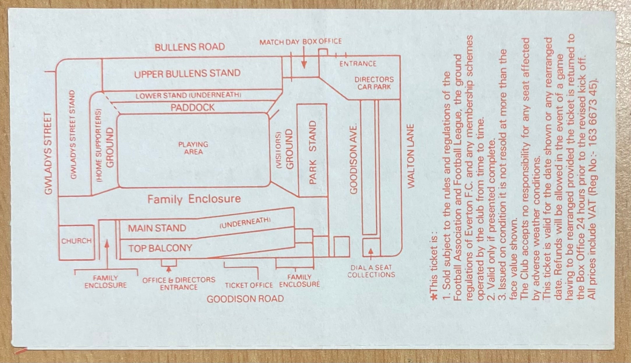 1988/89 ORIGINAL DIVISION ONE TICKET EVERTON V LIVERPOOL