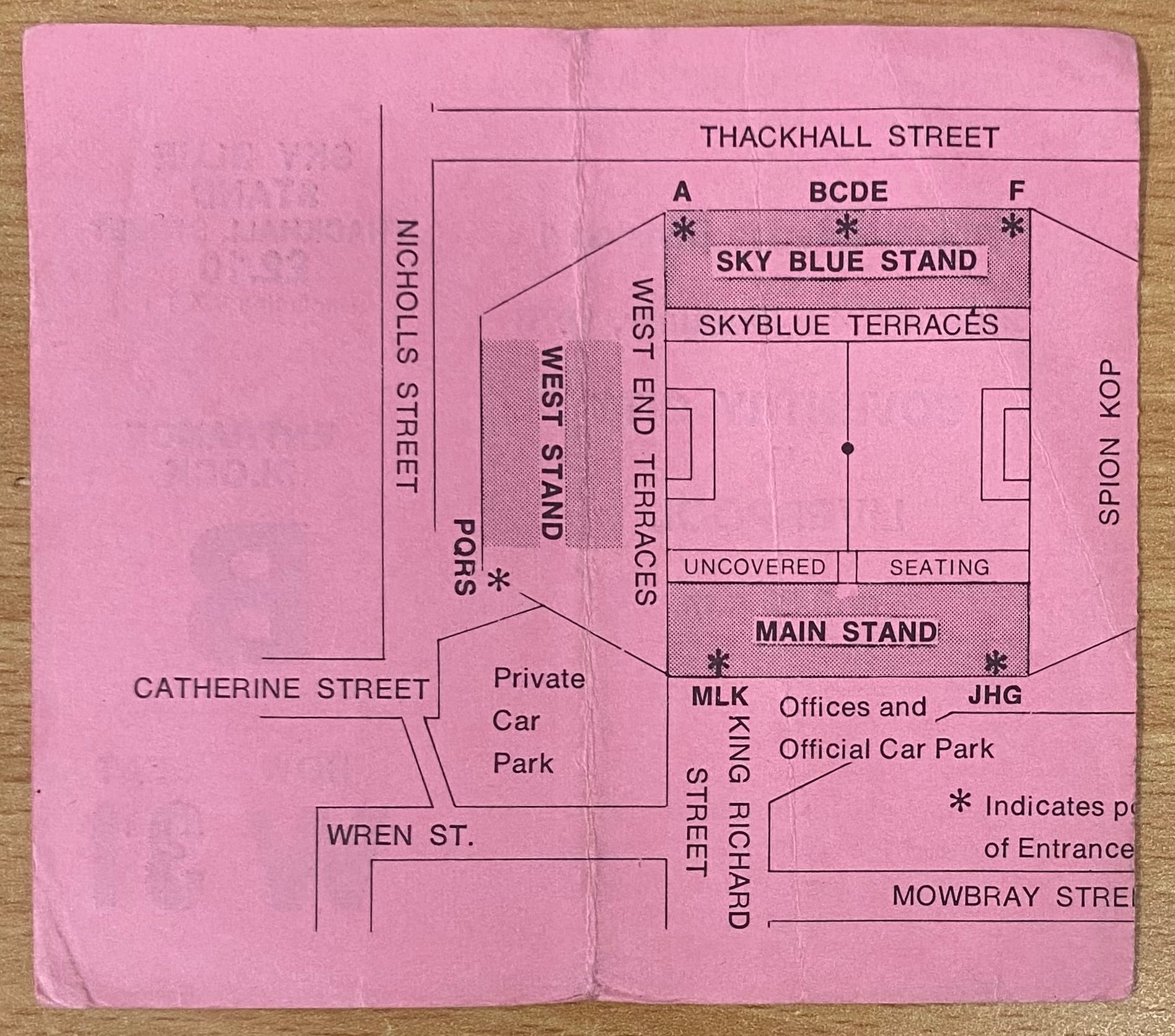 1977/78 ORIGINAL DIVISION ONE TICKET COVENTRY CITY V LIVERPOOL