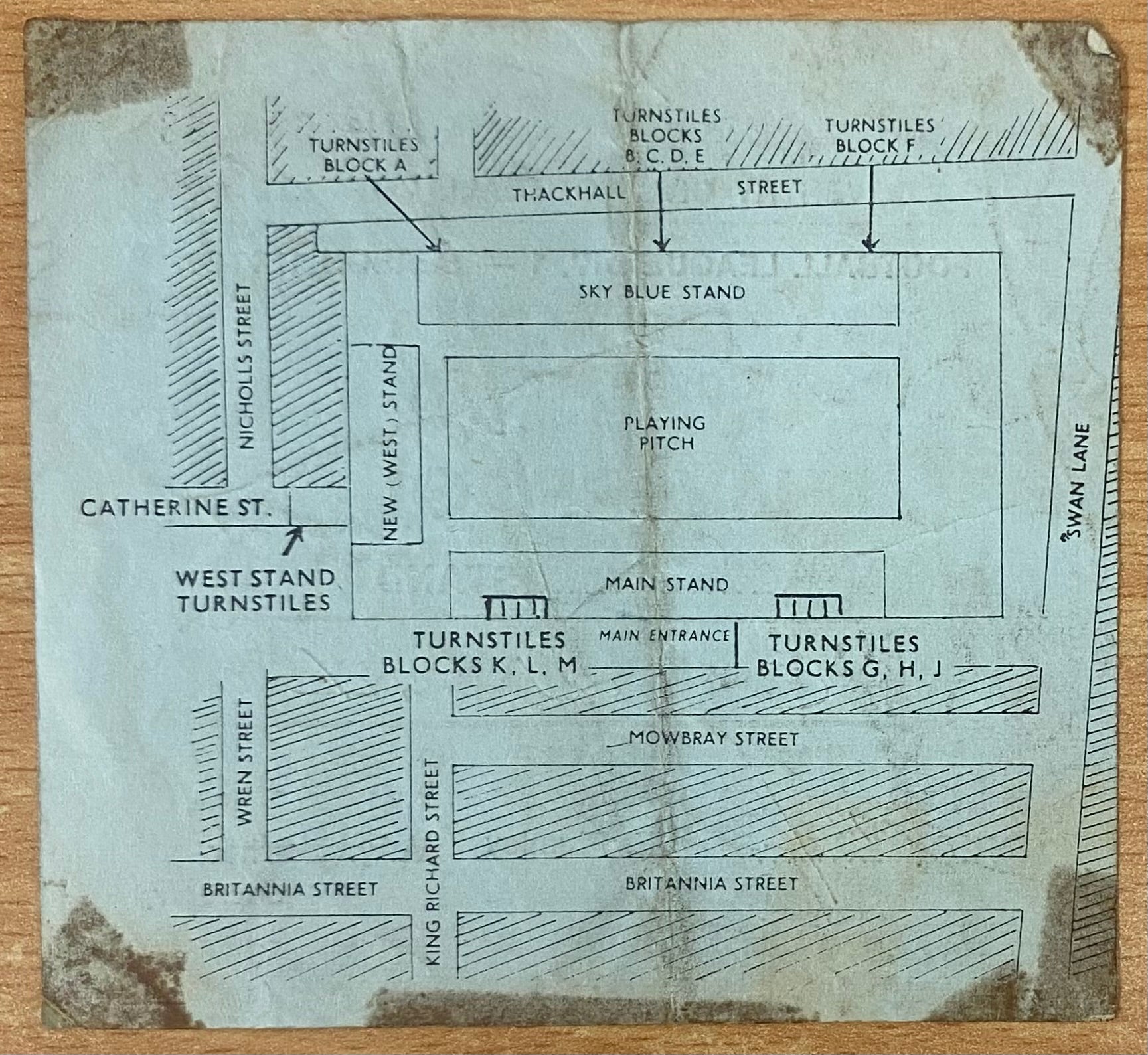 1968/69 ORIGINAL DIVISION ONE TICKET COVENTRY CITY V LIVERPOOL