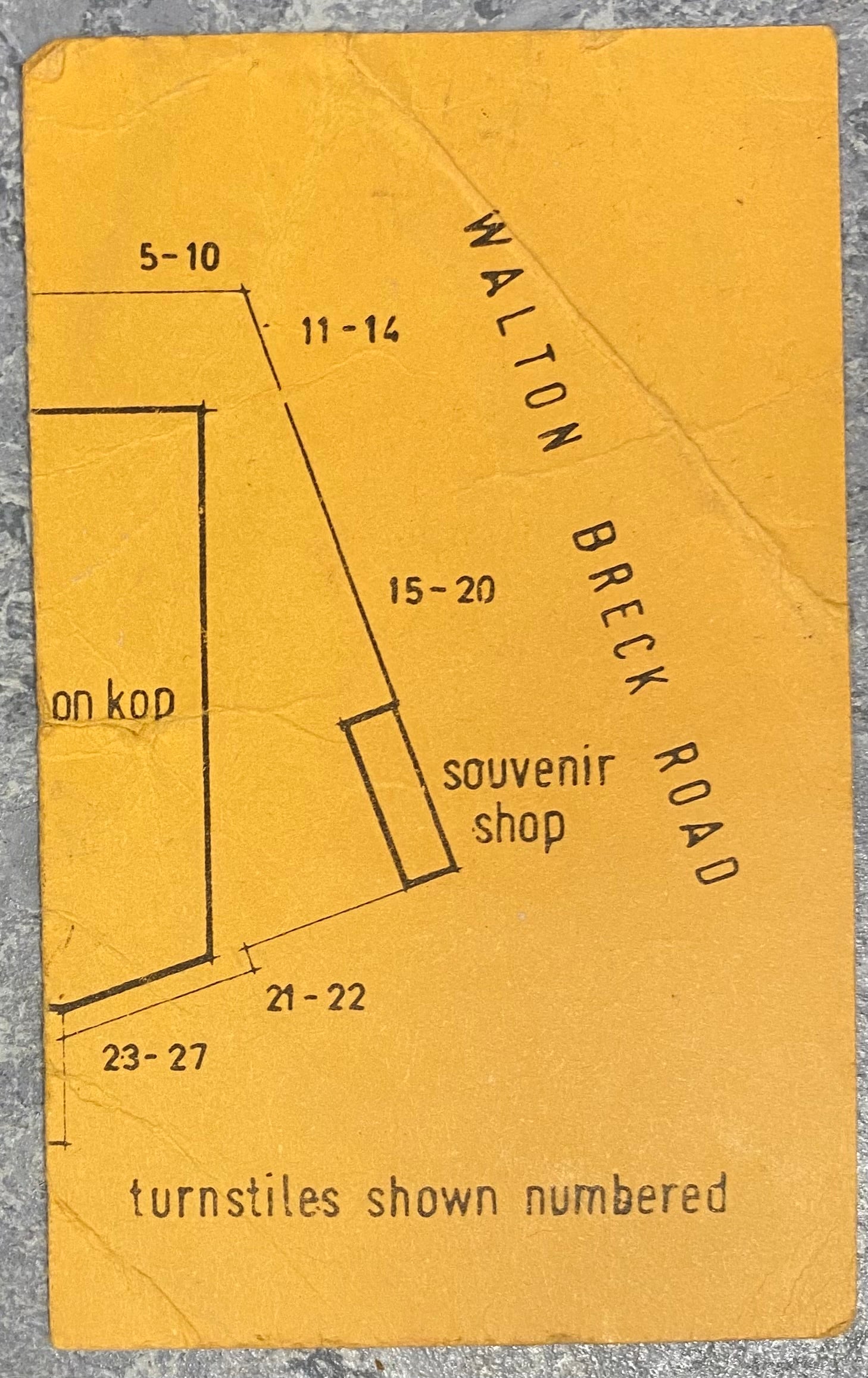 1984/85 ORIGINAL DIVISION ONE TICKET LIVERPOOL V TOTTENHAM HOTSPUR
