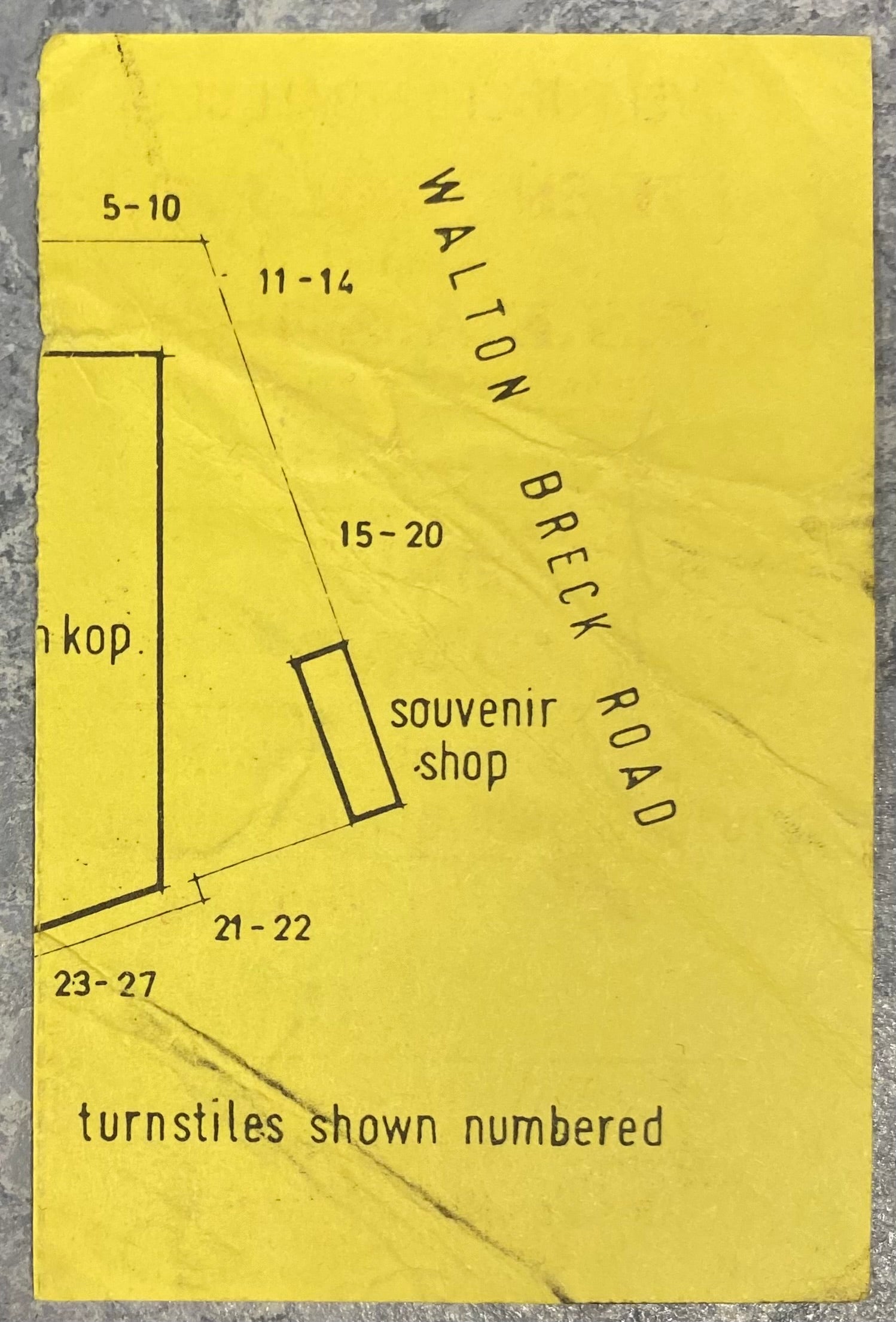 1981/82 ORIGINAL EUROPEAN CUP QUARTER FINAL 1ST LEG TICKET LIVERPOOL V CSKA SOFIA