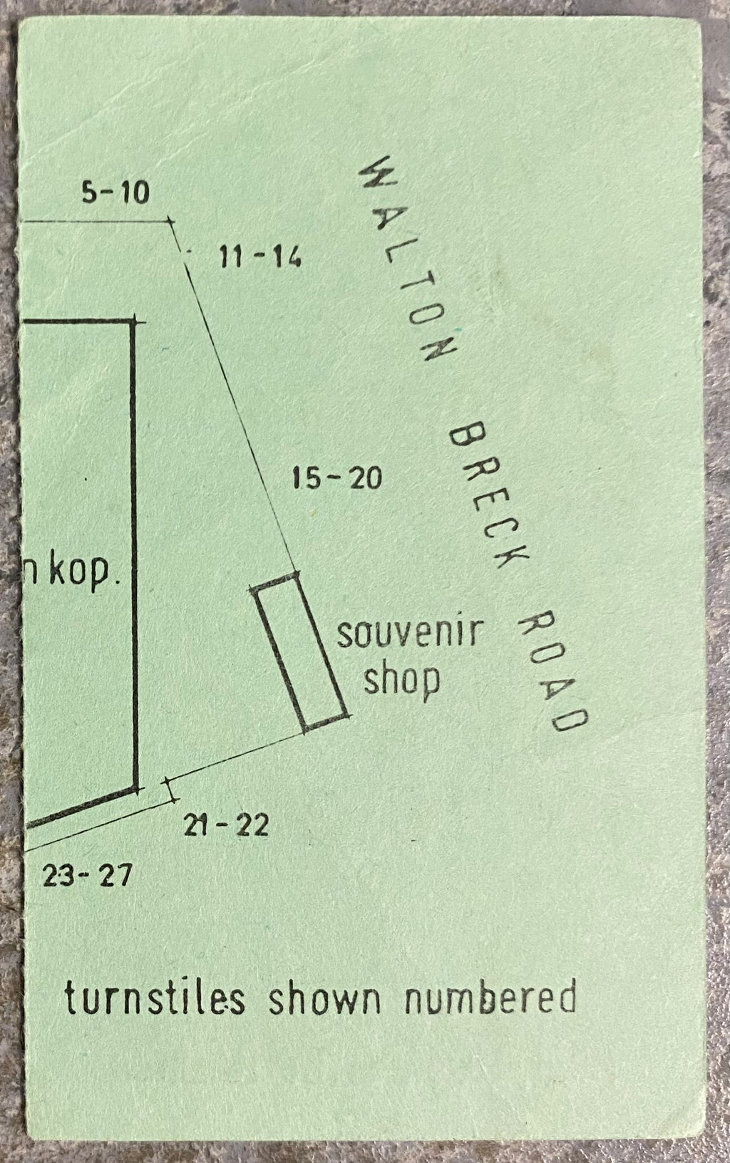 1980/81 ORIGINAL EUROPEAN CUP 2ND ROUND 2ND LEG  TICKET LIVERPOOL V ABERDEEN