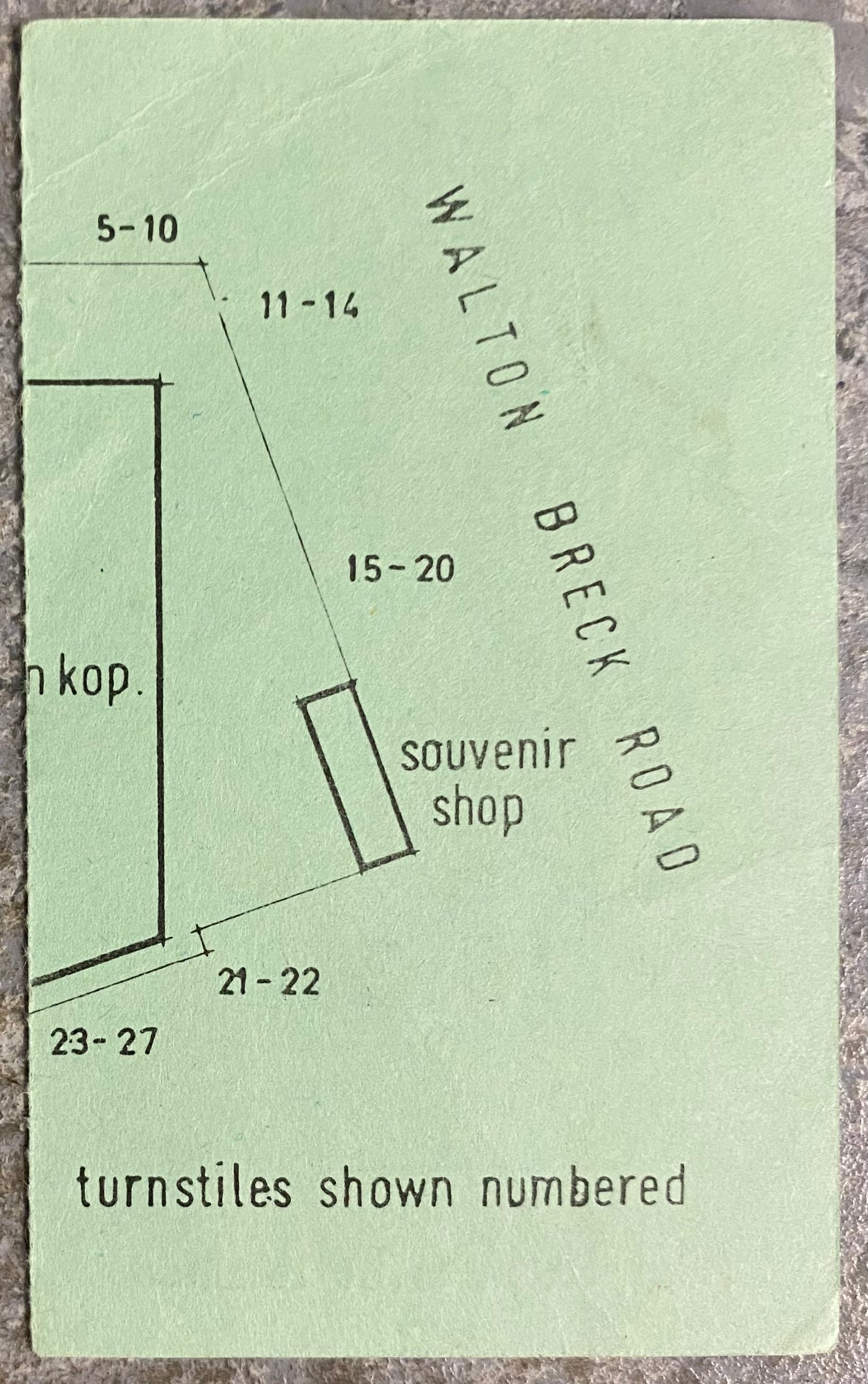 1980/81 ORIGINAL EUROPEAN CUP 2ND ROUND 2ND LEG  TICKET LIVERPOOL V ABERDEEN