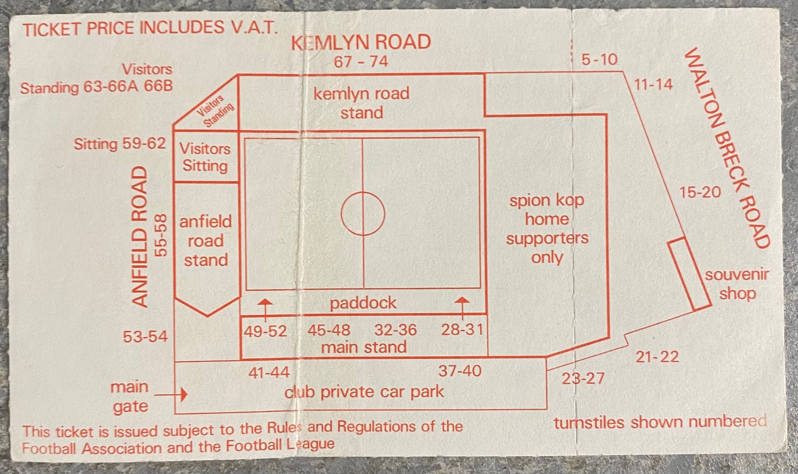 1985/86 ORIGINAL FA CUP 3RD ROUND TICKET LIVERPOOL V NORWICH CITY