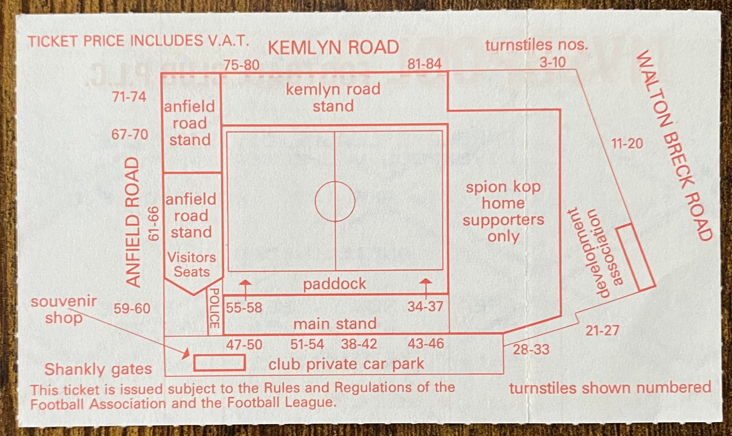 1990/91 ORIGINAL DIVISION ONE TICKET LIVERPOOL V CHELSEA