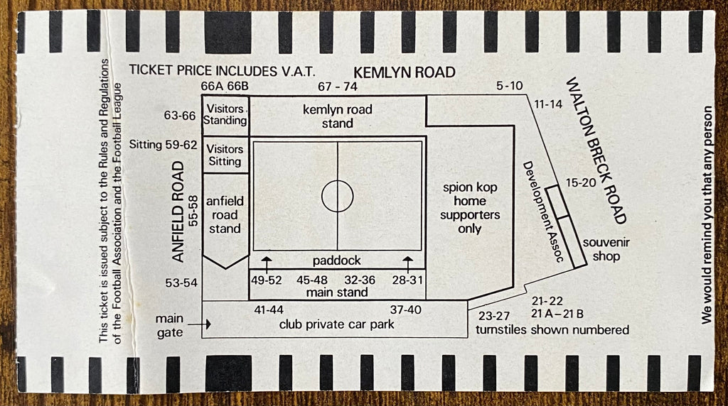 1987/88 ORIGINAL DIVISION ONE TICKET LIVERPOOL V QUEENS PARK RANGERS