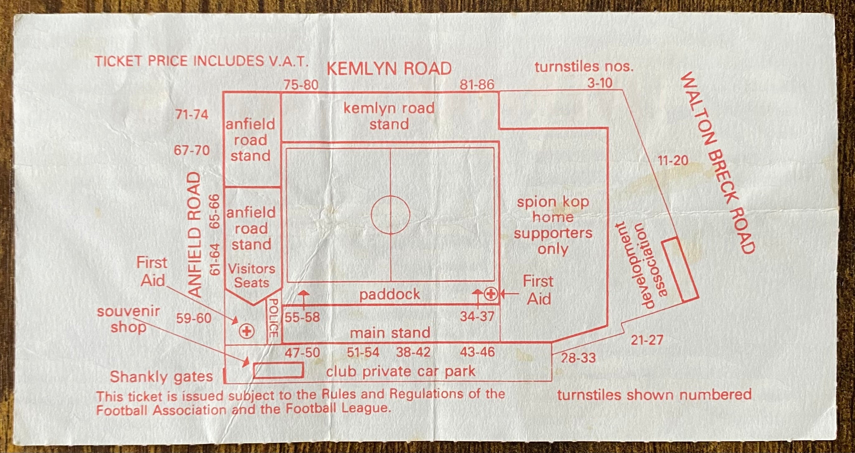 1991/92 ORIGINAL DIVISION ONE TICKET LIVERPOOL V MANCHESTER CITY