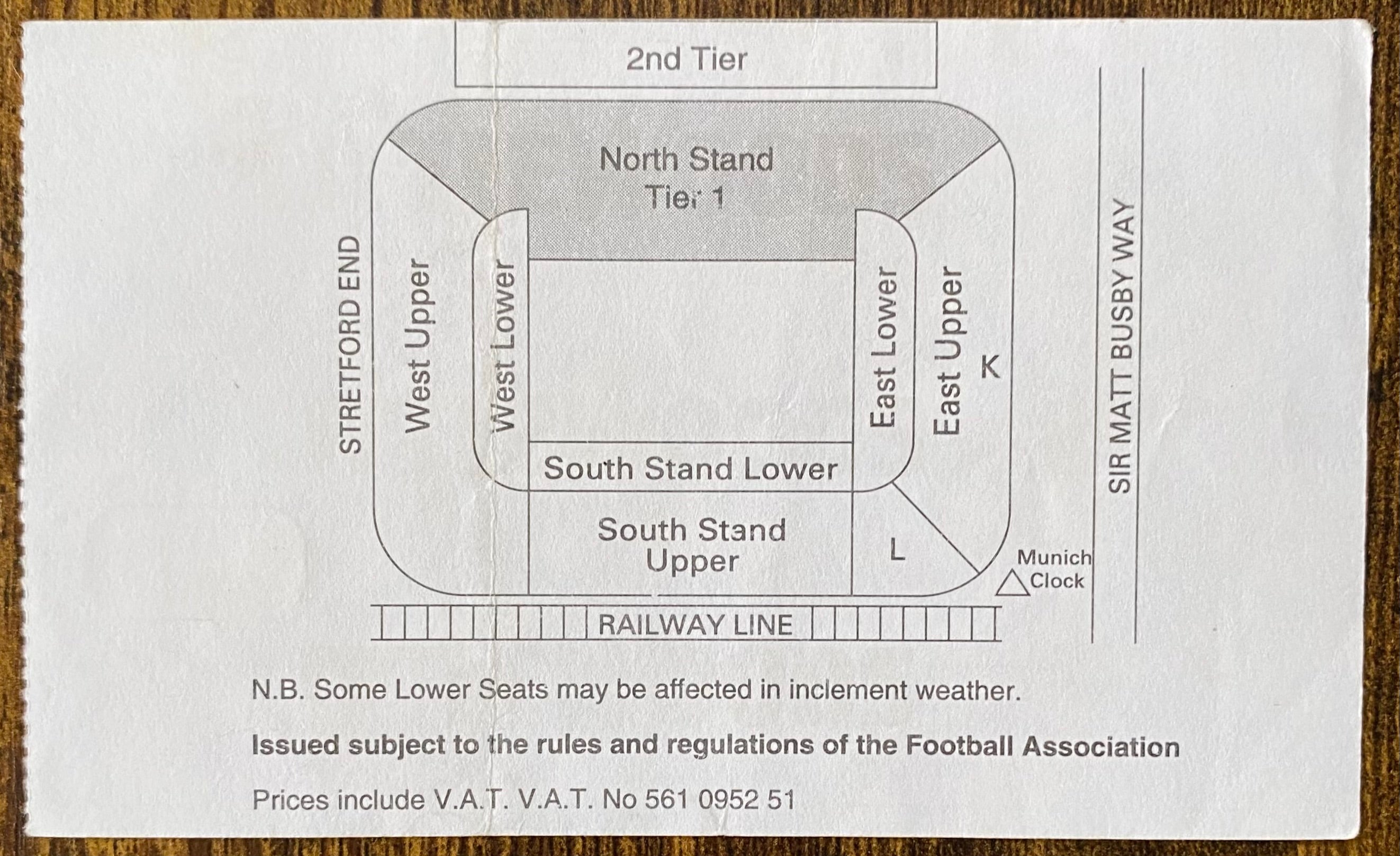 1996 ORIGINAL FA CUP SEMI FINAL TICKET LIVERPOOL V ASTON VILLA @ OLD TRAFFORD