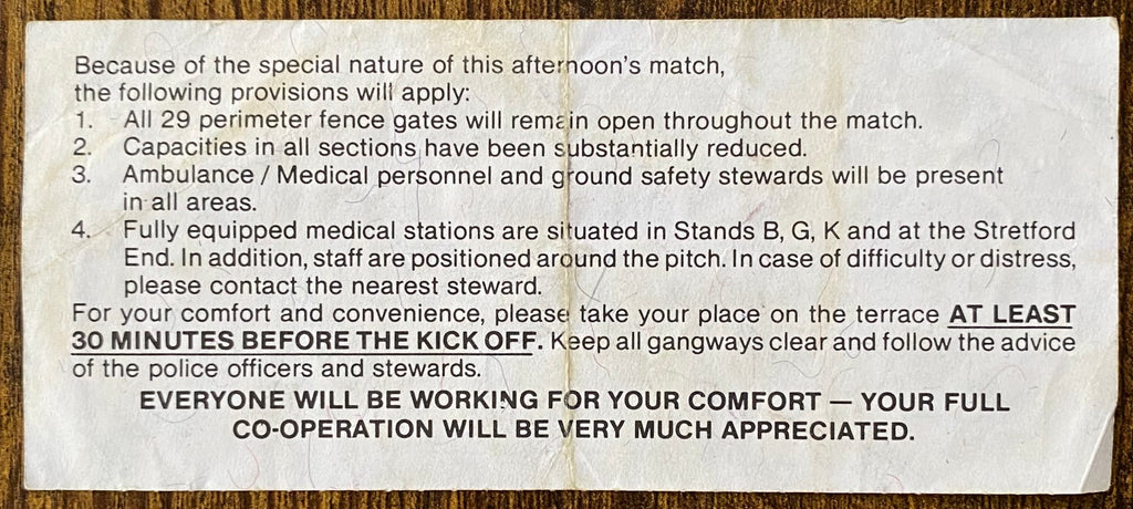 1989 ORIGINAL FA CUP SEMI FINAL TICKET LIVERPOOL V NOTTINGHAM FOREST @ OLD TRAFFORD