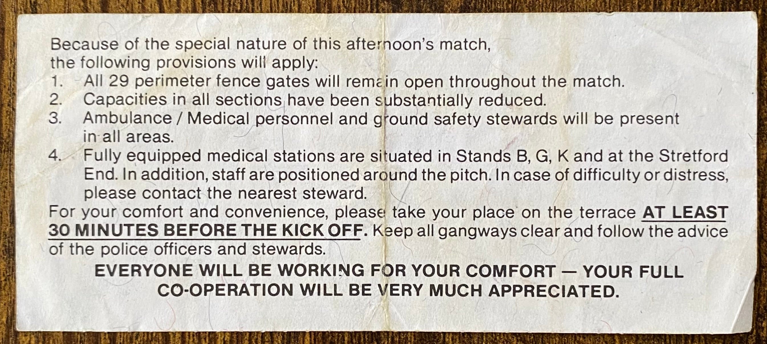 1989 ORIGINAL FA CUP SEMI FINAL TICKET LIVERPOOL V NOTTINGHAM FOREST @ OLD TRAFFORD