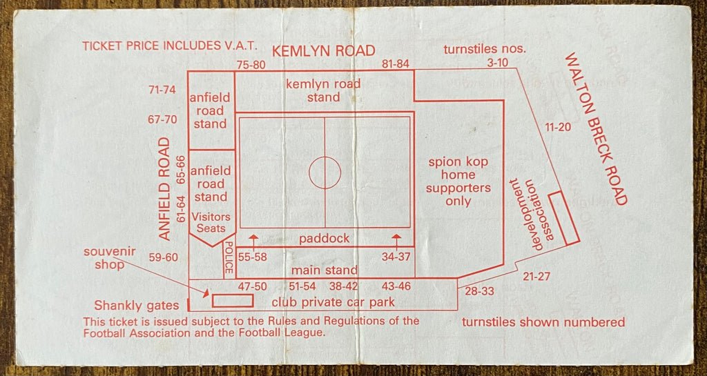 1989/90 ORIGINAL FA CUP 5TH ROUND TICKET LIVERPOOL V SOUTHAMPTON