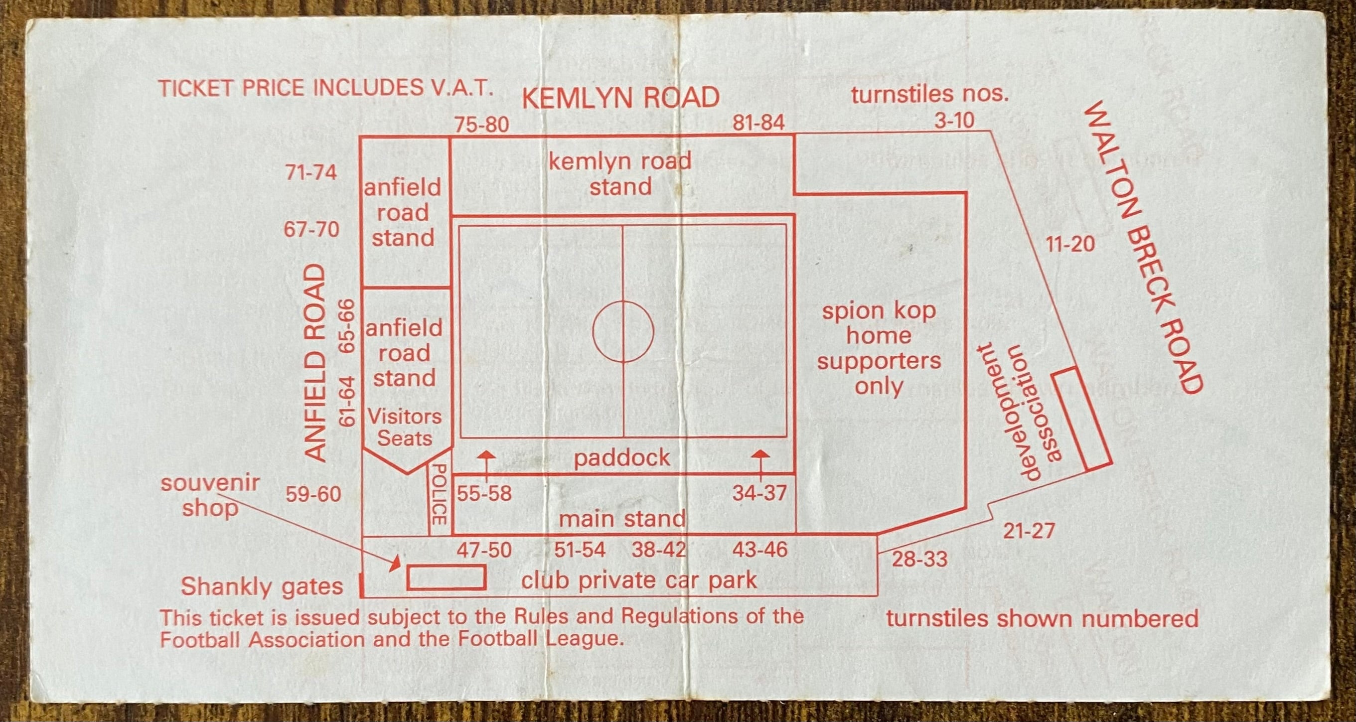 1989/90 ORIGINAL FA CUP 5TH ROUND TICKET LIVERPOOL V SOUTHAMPTON