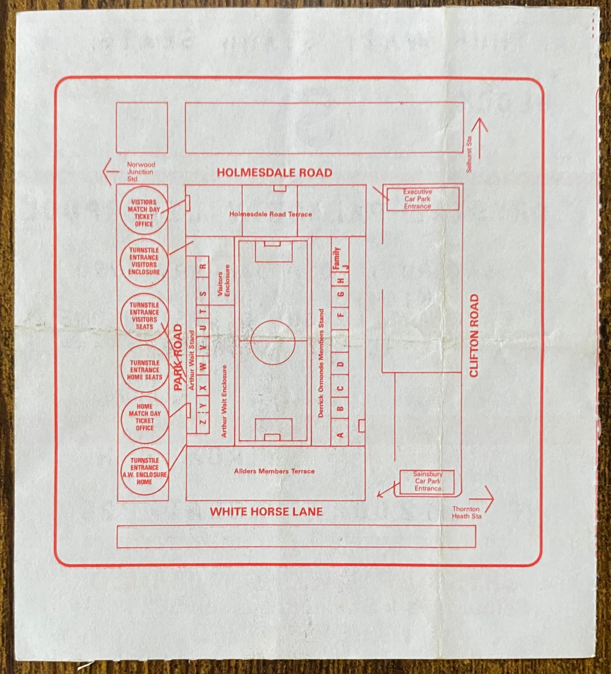 1989/90 ORIGINAL DIVISION ONE TICKET CRYSTAL PALACE V LIVERPOOL