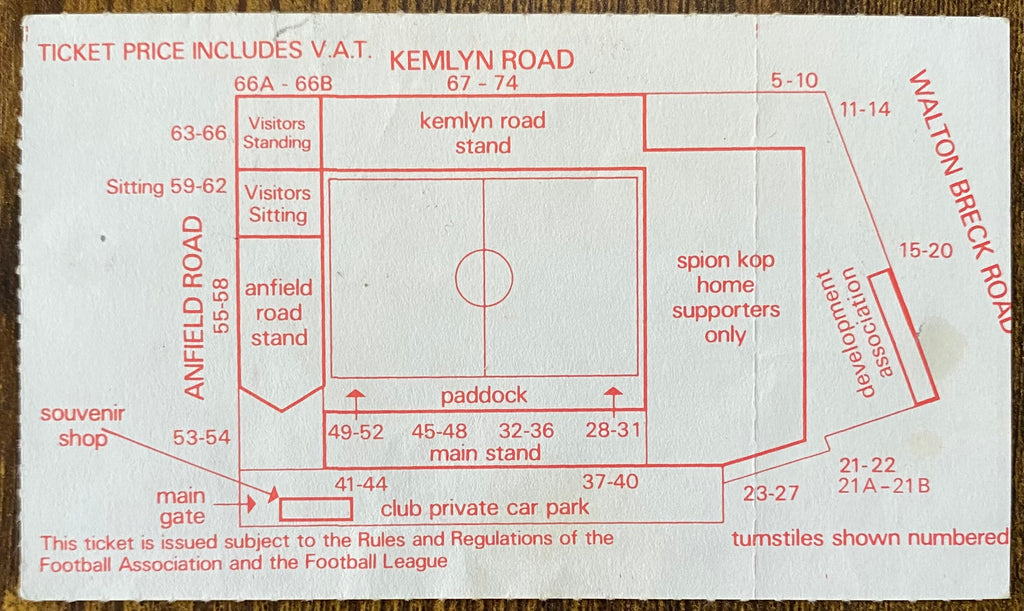 1986/87 ORIGINAL LITTLEWOODS CUP 2ND ROUND 2ND LEG TICKET LIVERPOOL V BLACKBURN ROVERS