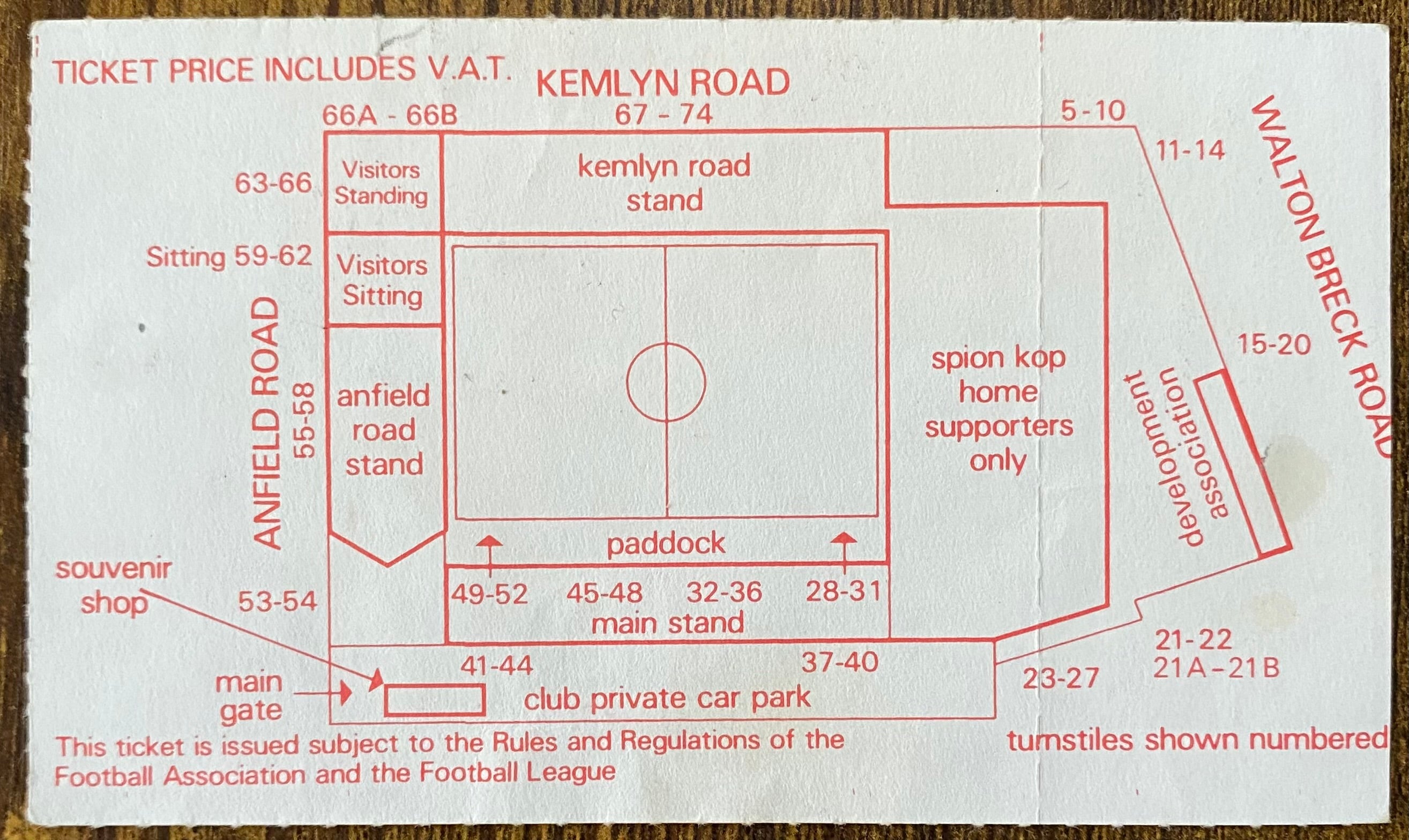 1986/87 ORIGINAL LITTLEWOODS CUP 2ND ROUND 2ND LEG TICKET LIVERPOOL V BLACKBURN ROVERS