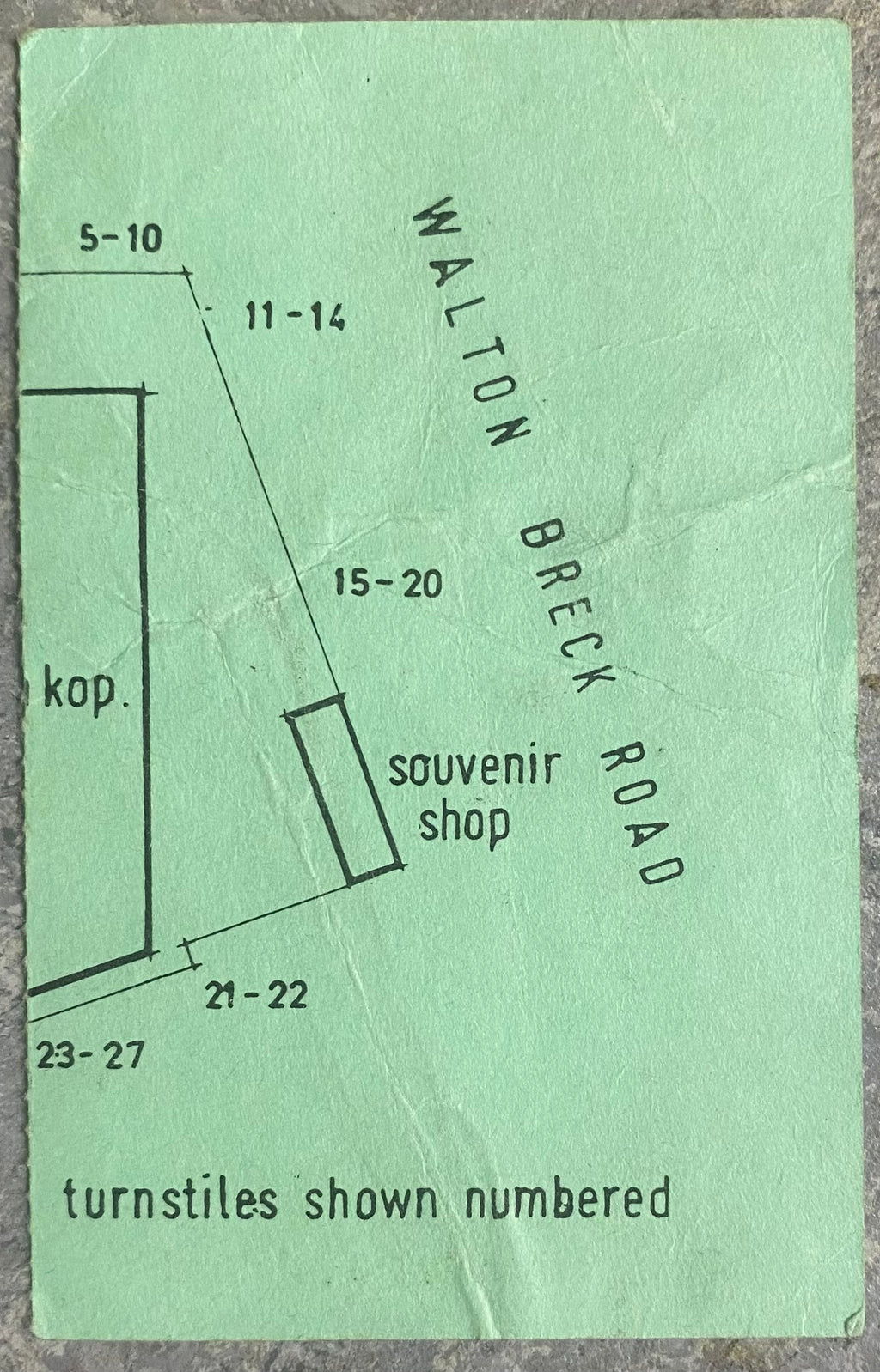 1978/79 ORIGINAL DIVISION ONE TICKET LIVERPOOL V CHELSEA