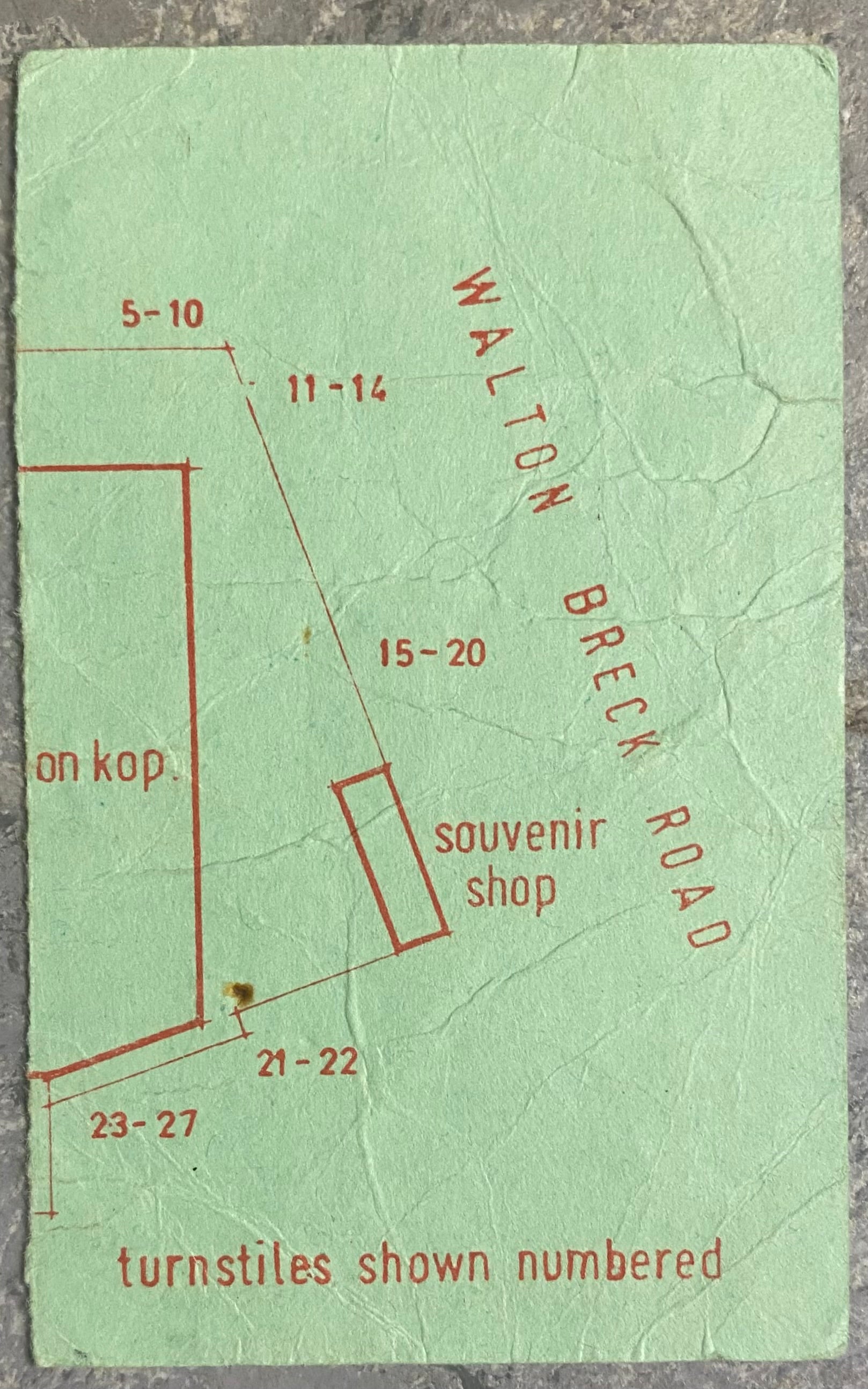 1980/81 ORIGINAL DIVISION ONE TICKET LIVERPOOL V TOTTENHAM HOTSPUR