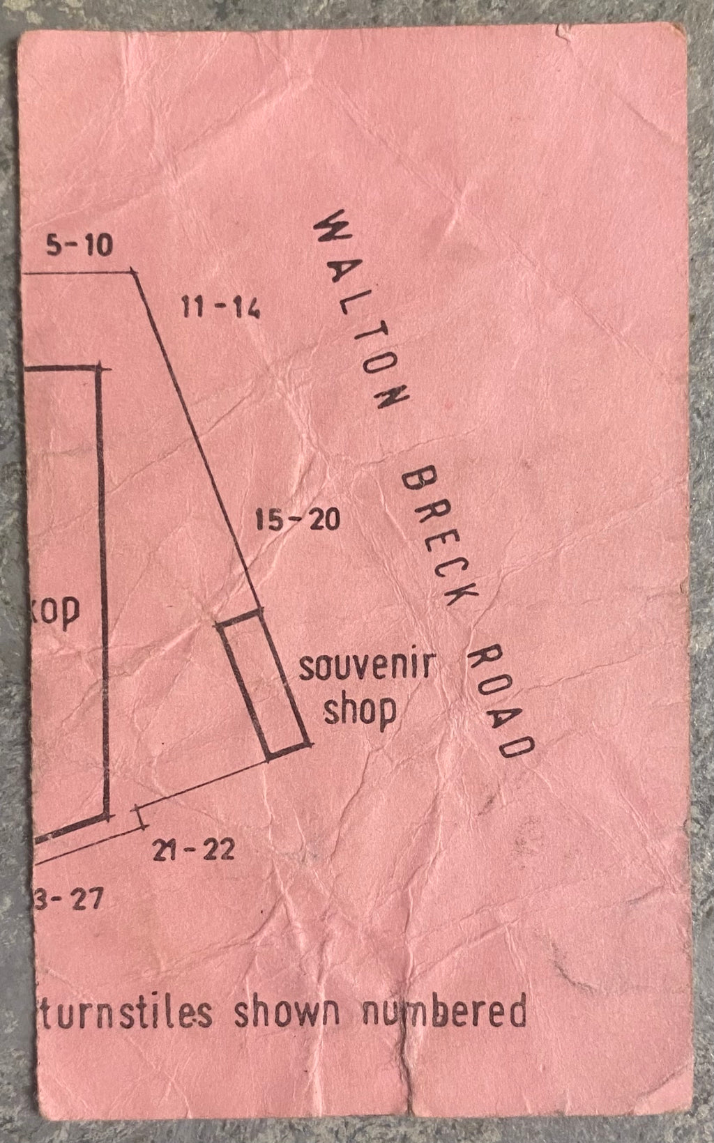 1984/85 ORIGINAL DIVISION ONE TICKET LIVERPOOL V CHELSEA