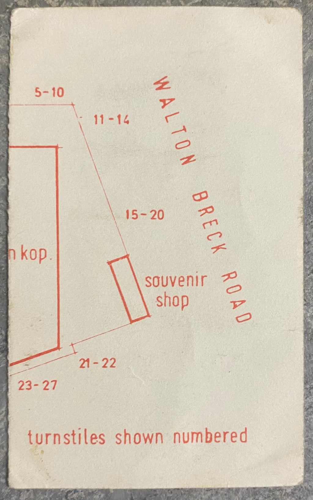 1981/82 ORIGINAL DIVISION ONE TICKET LIVERPOOL V EVERTON