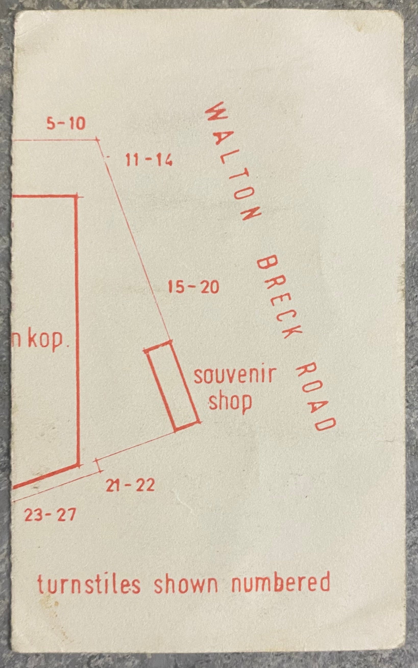 1981/82 ORIGINAL DIVISION ONE TICKET LIVERPOOL V EVERTON