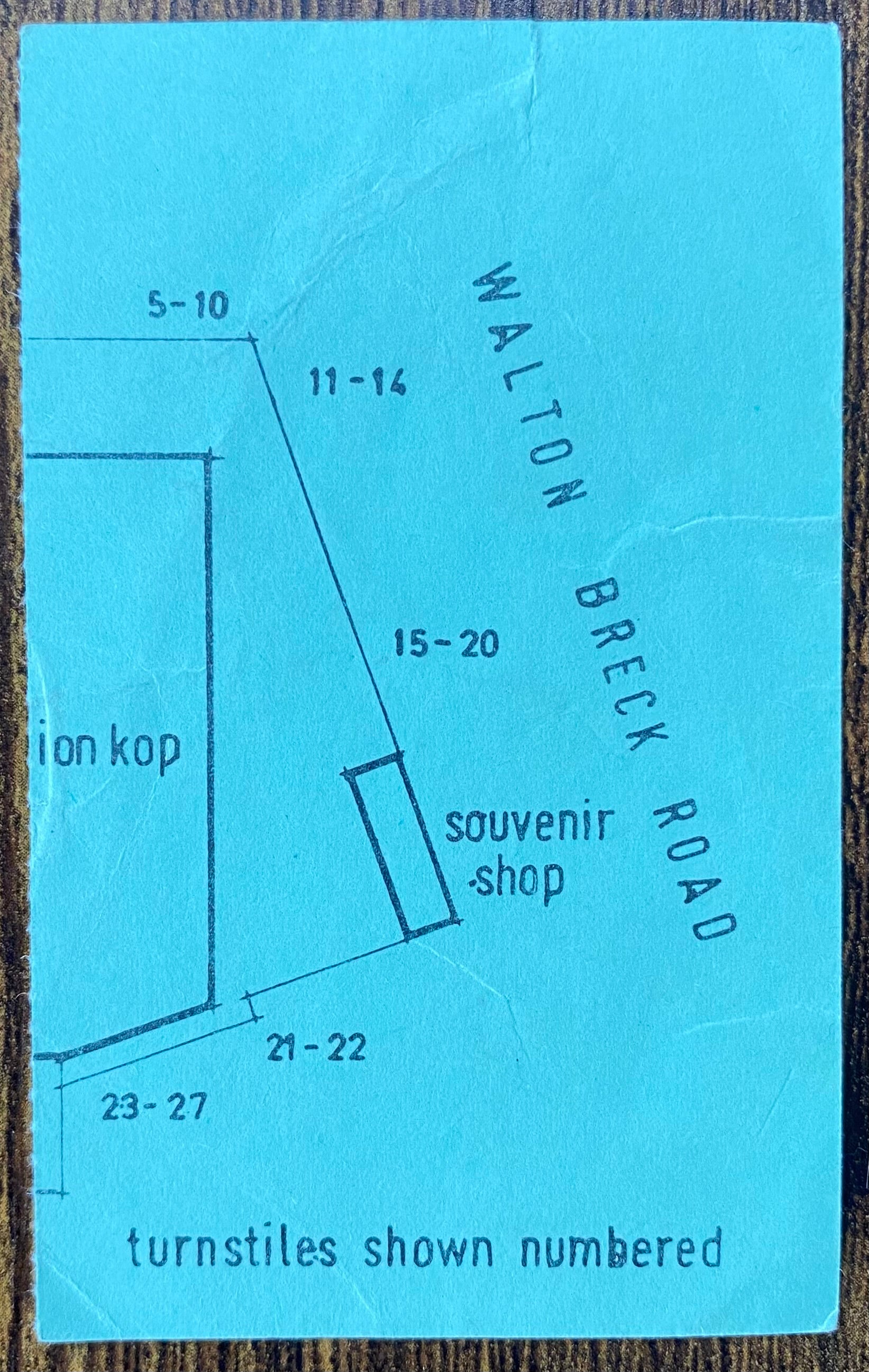 1984/85 ORIGINAL DIVISION ONE TICKET LIVERPOOL V NOTTINGHAM FOREST