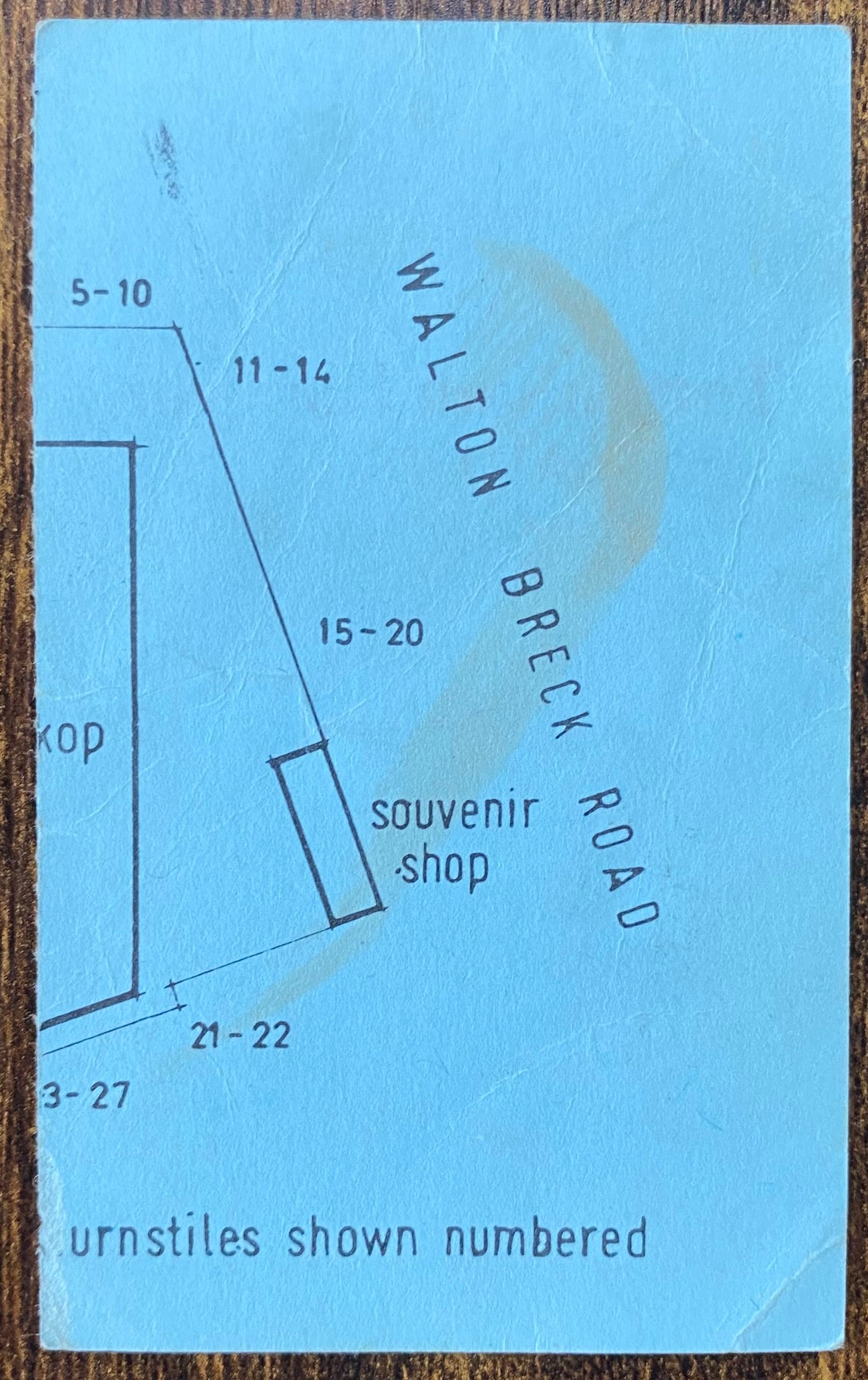 1984/85 ORIGINAL DIVISION ONE TICKET LIVERPOOL V TOTTENHAM HOTSPUR